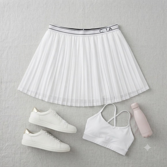 Calia Pants - CALIA Pleated Mesh Skort Womens XL Pure White Tennis Court Athletic Skirt NWT